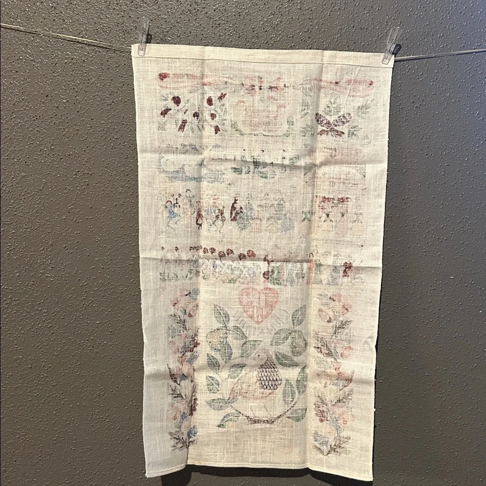 VINTAGE 12 DAYS OF CHRISTMAS TEA TOWEL BY KAYDEE DESIGNS